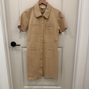 Michael Kors Beige Collared Dress